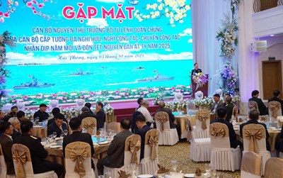 Gặp mặt nguyên thủ trưởng Bộ Tư lệnh Hải quân, cán bộ cấp tướng đã nghỉ hưu, chuyển công tác nhân dịp Xuân Ất Tỵ 2025