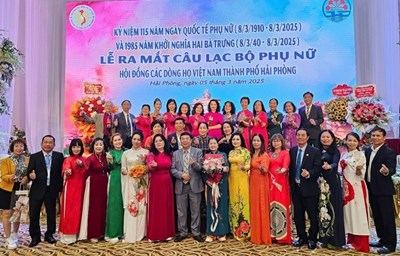 Lễ ra mắt CLB phụ nữ Hội đồng các dòng họ Việt Nam TP Hải Phòng